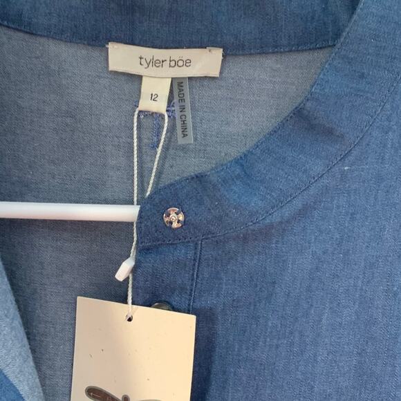 TYLER BOE WENDY SHIRT DRESS DARK DENIM NWT SIZE 12 - Picture 3 of 6